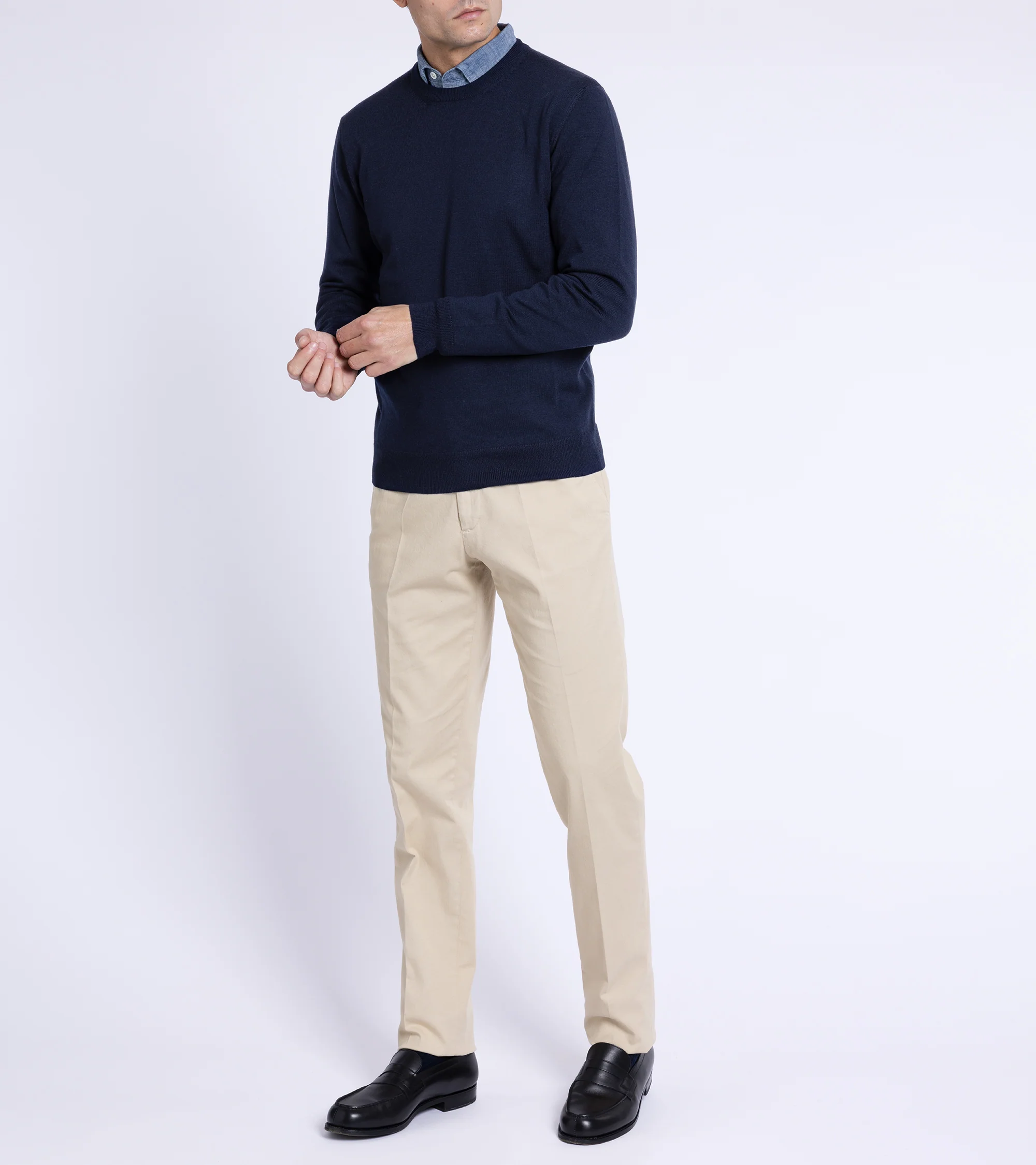 Trunk Harley Merino Crew Neck Sweater: Navy - Image 6