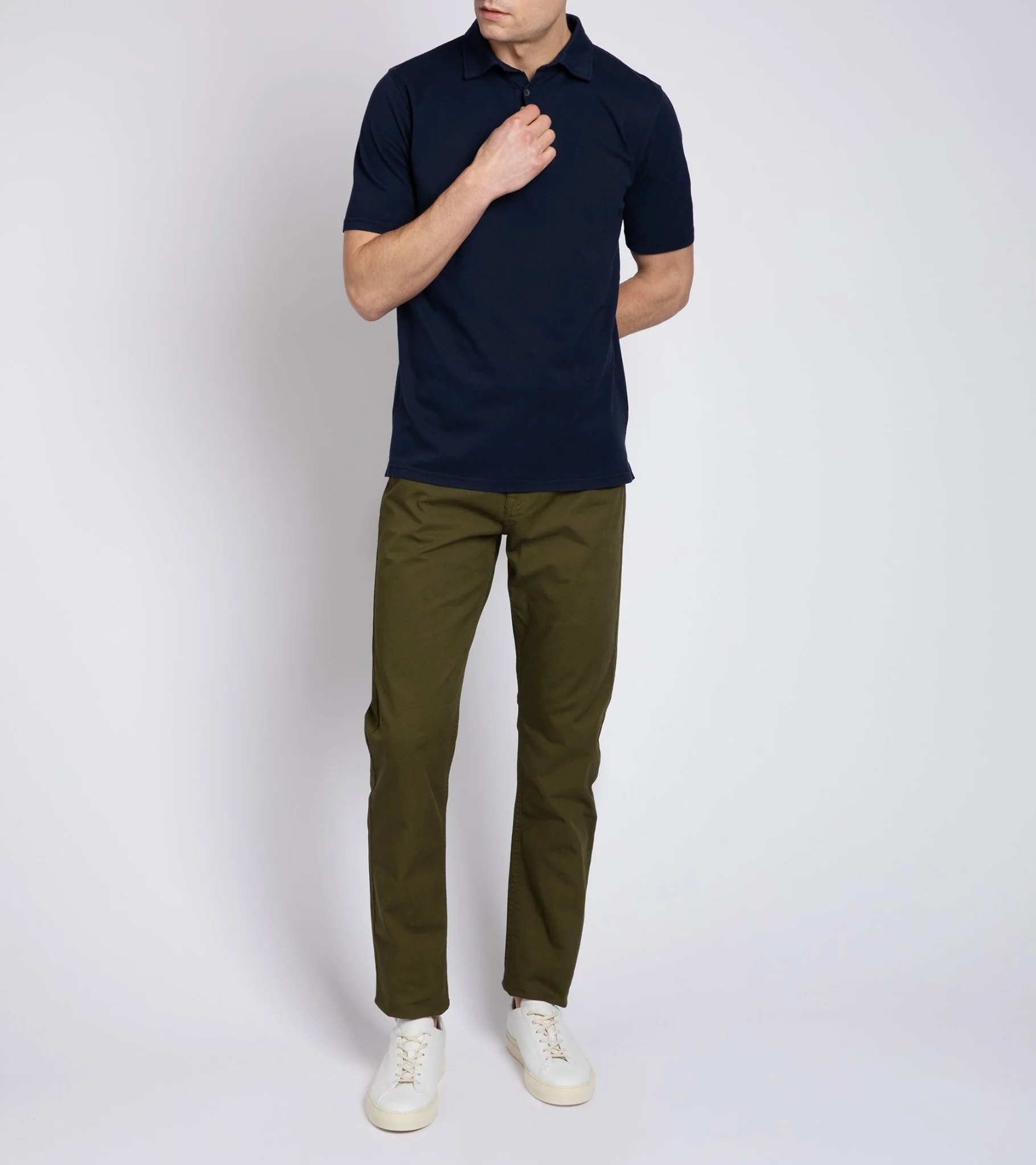 Trunk Moxon Short Sleeve Polo Shirt: Navy - Image 4