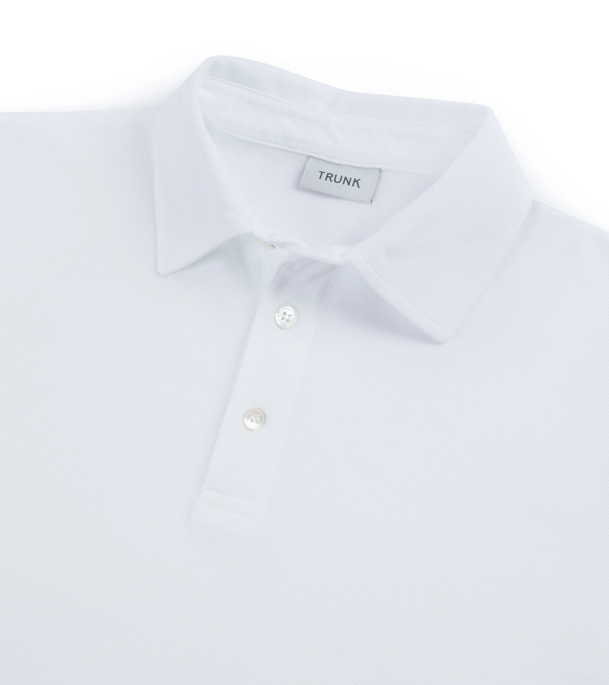Trunk Moxon Short Sleeve Polo Shirt: White - Image 3