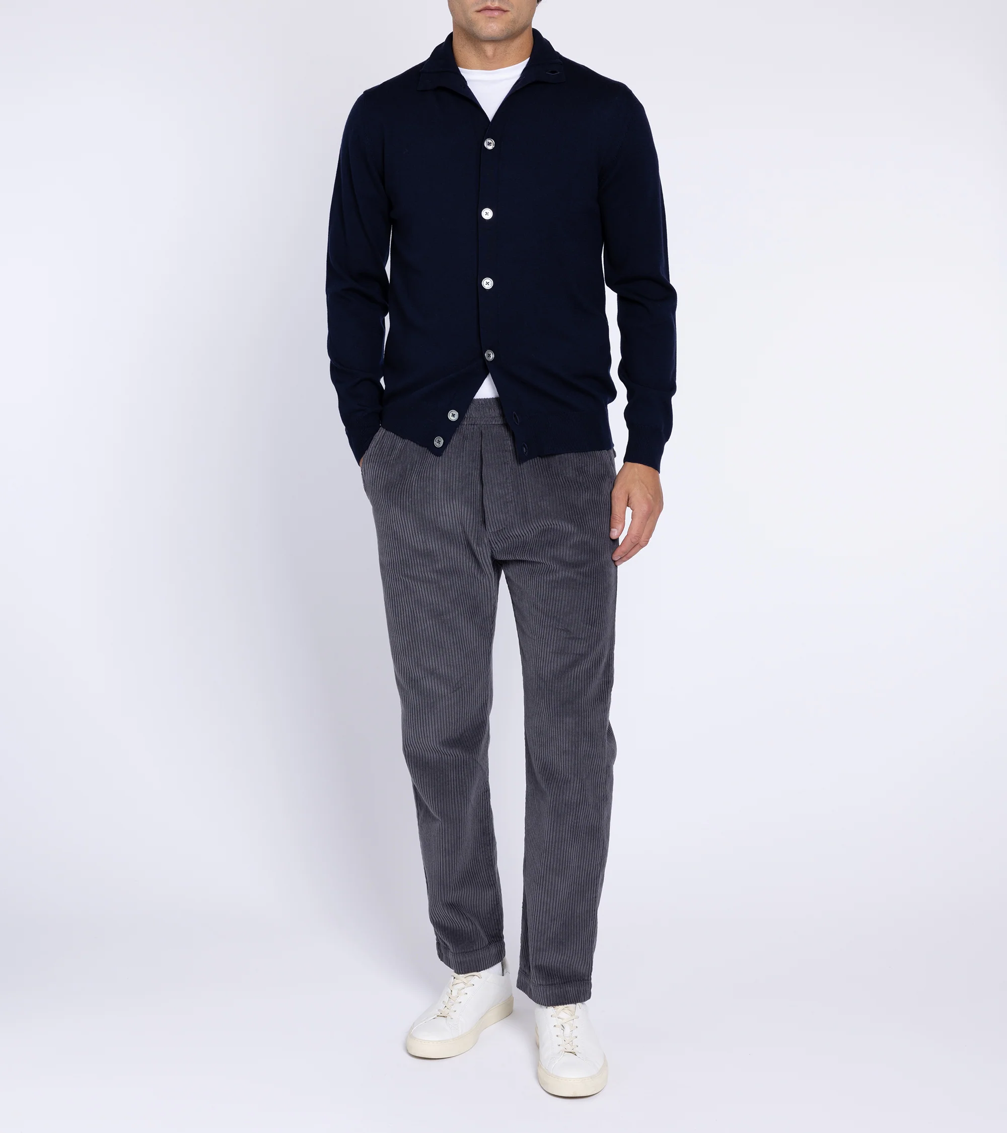 Trunk Stratton Merino Cardigan: Navy - Image 6