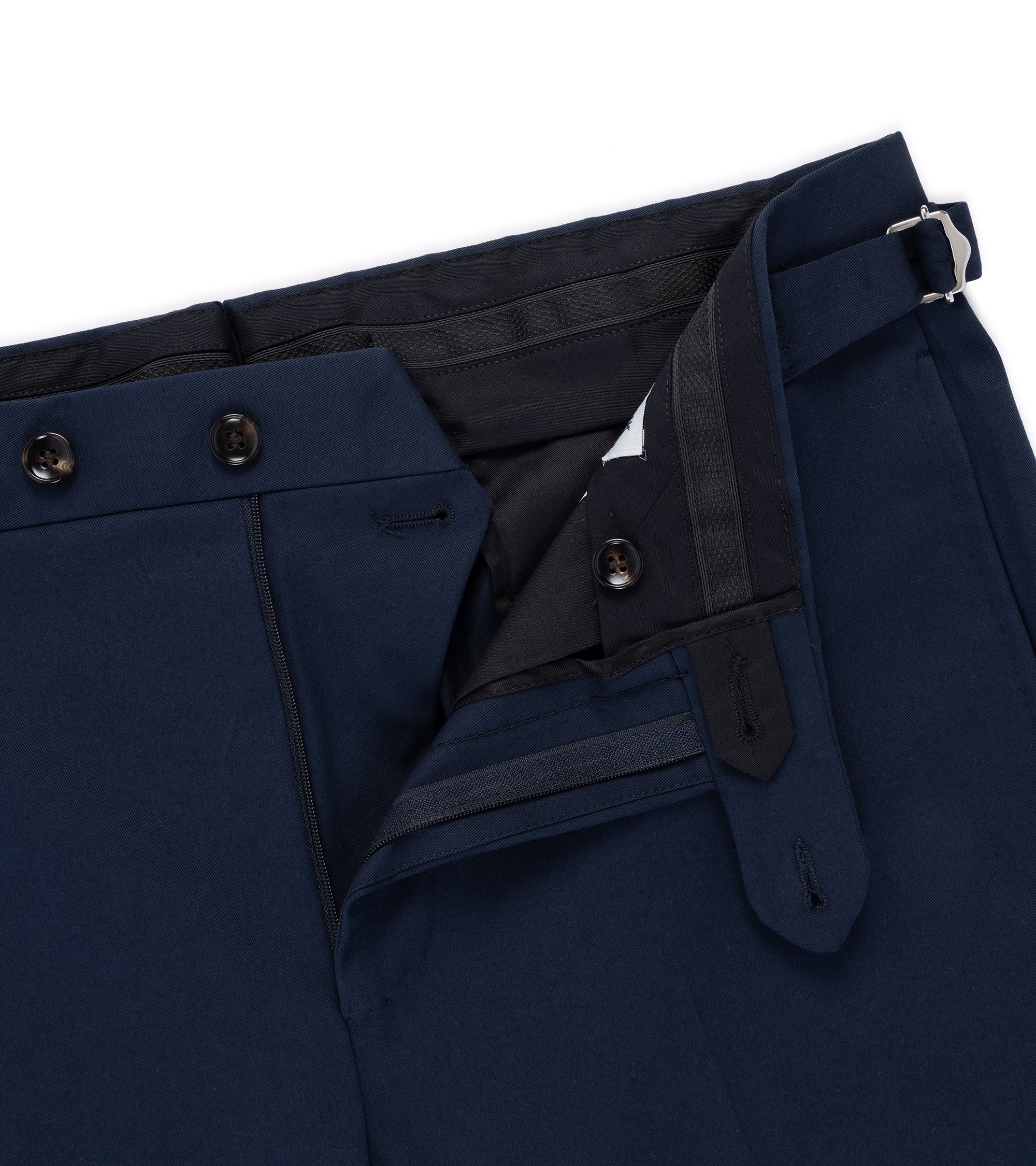 Trunk Walbrook Cotton Trousers: Navy - Image 3
