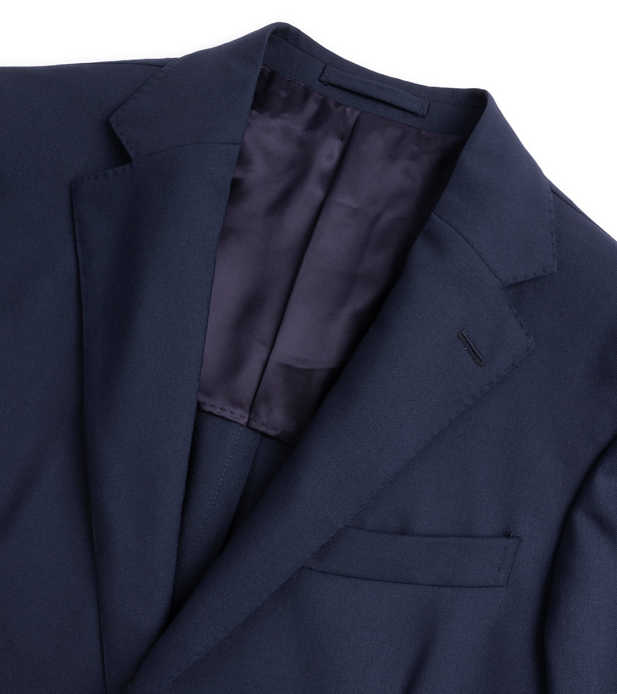 Trunk Walbrook High Twist Wool Suit Jacket: Navy - Image 3