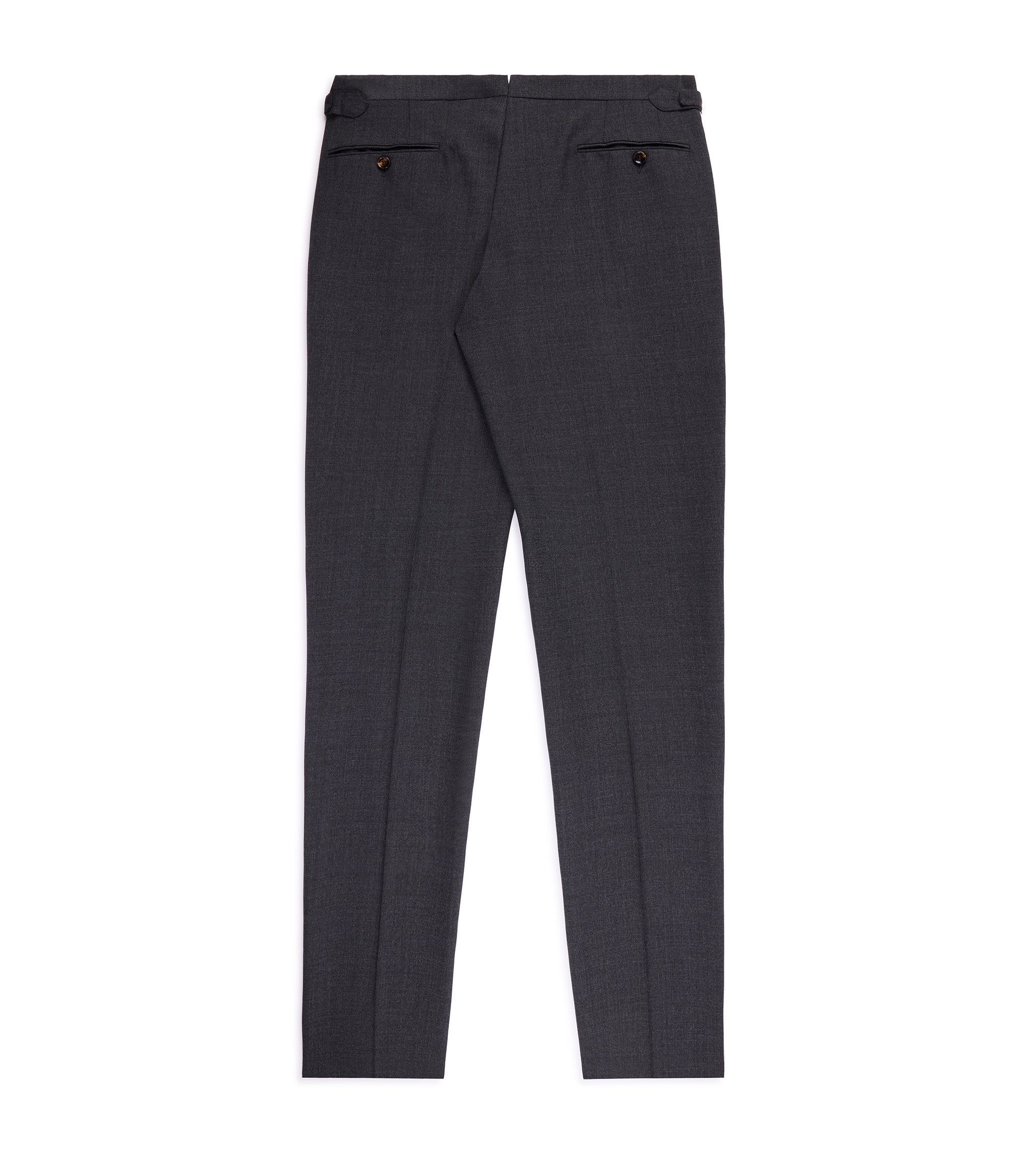 Trunk Walbrook High Twist Wool Suit Trousers: Grey - Image 3