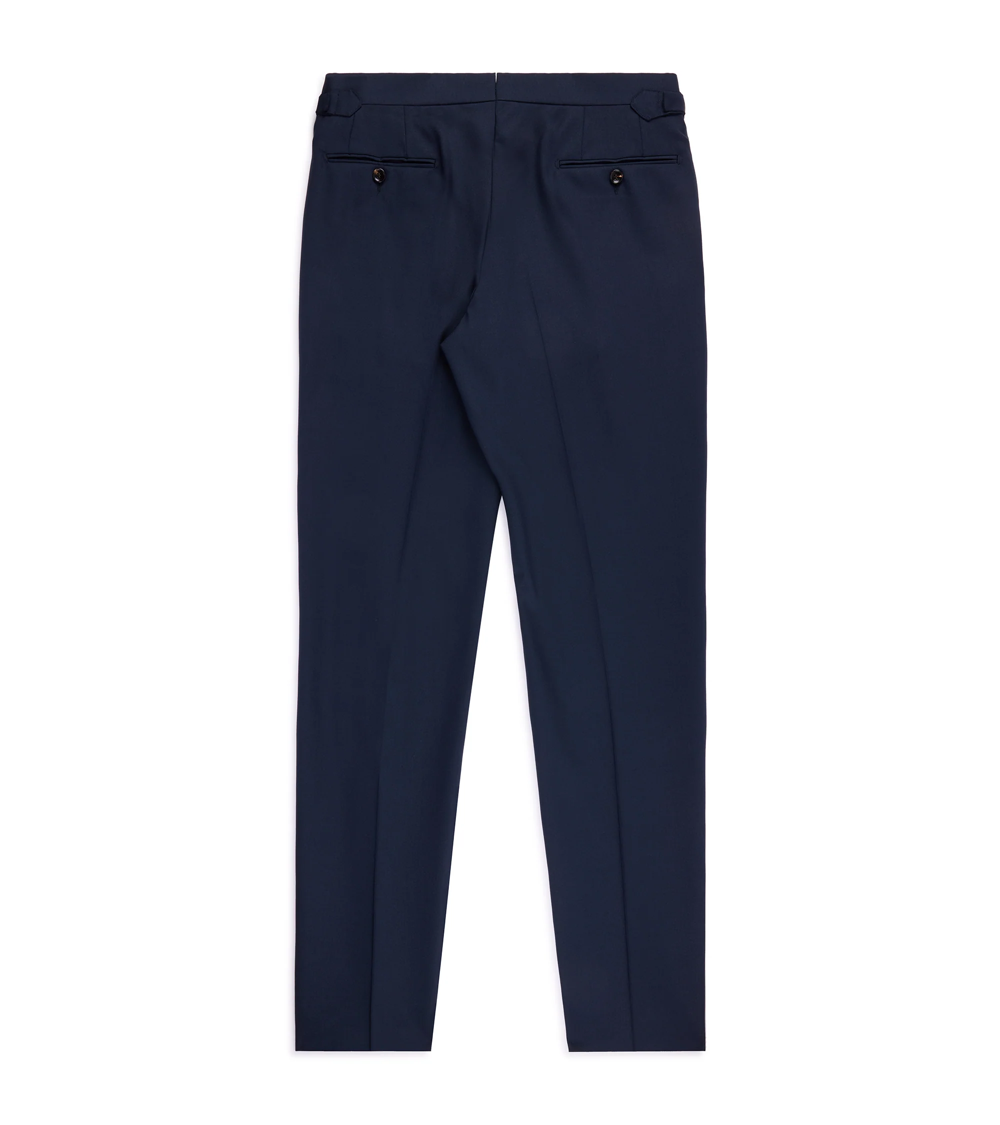 Trunk Walbrook High Twist Wool Suit Trousers: Navy - Image 3