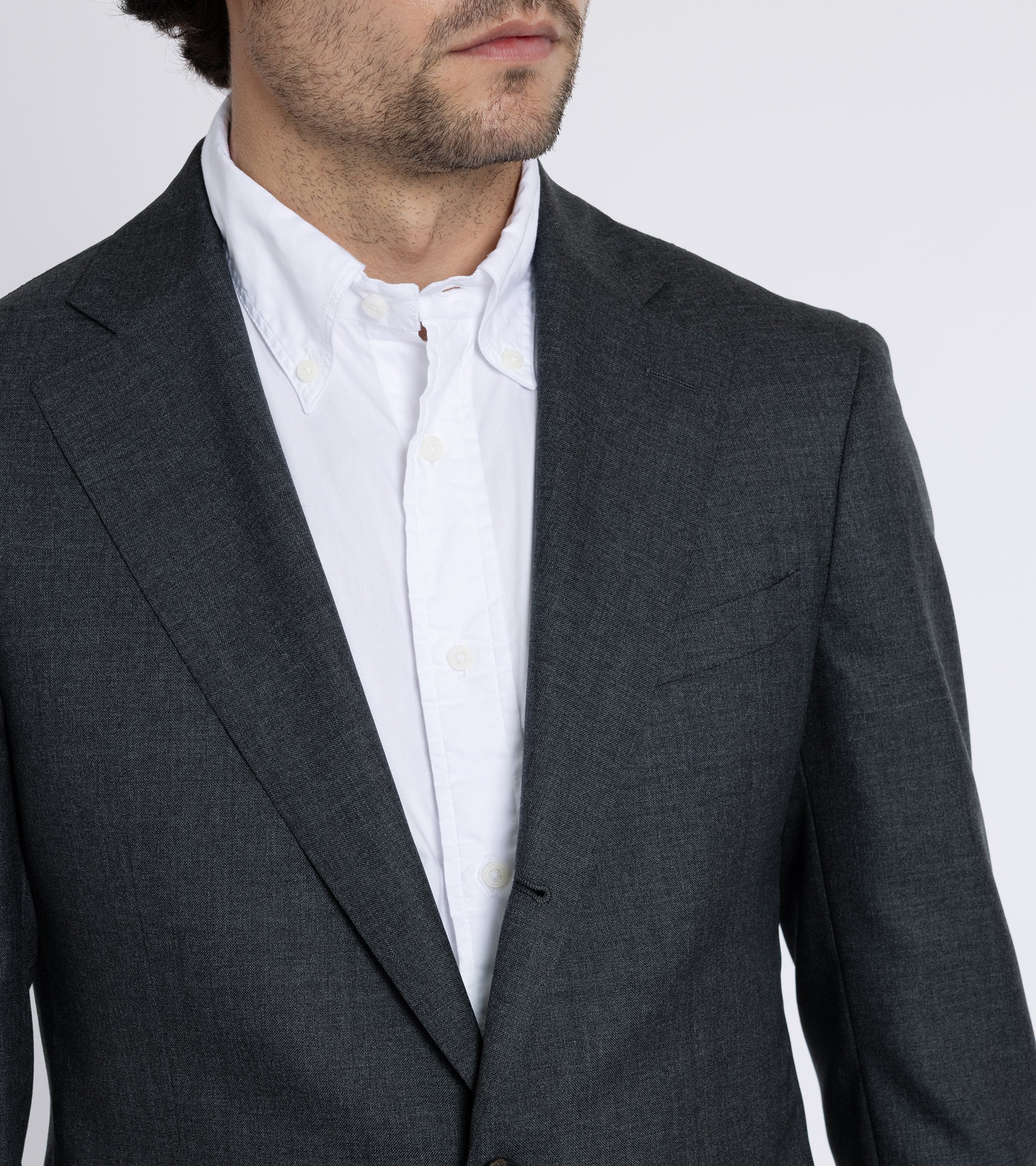 Trunk Walbrook Wool Fresco Suit Jacket: Grey - Image 6