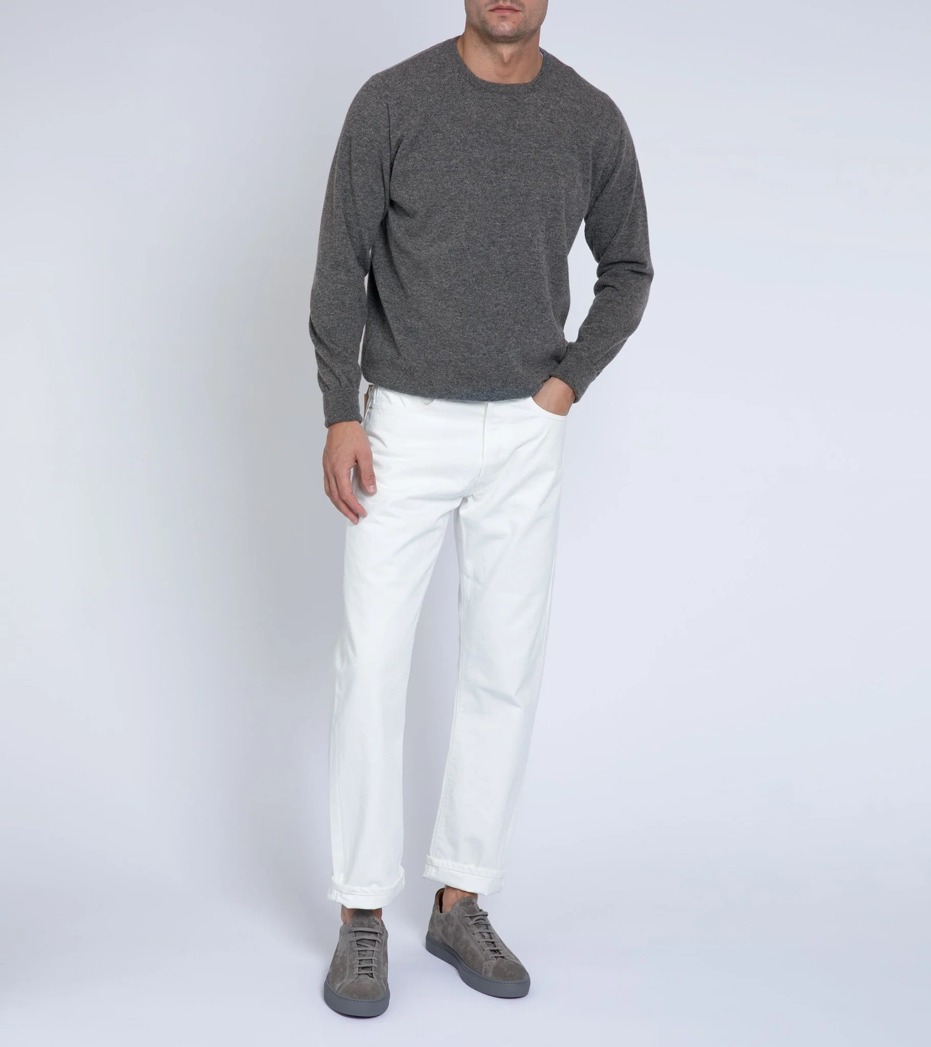 Trunk Walden Geelong Crew Neck Sweater: Grey - Image 5