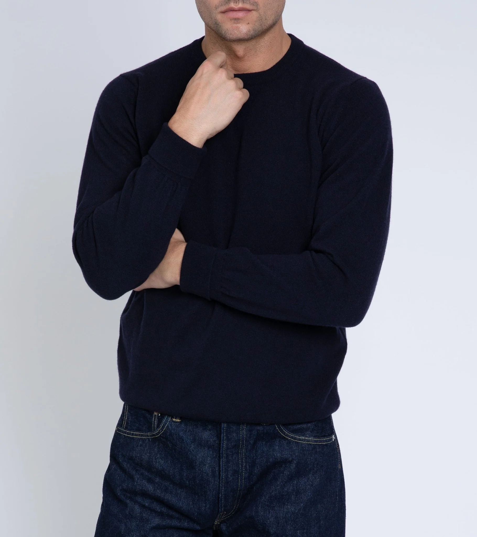 Trunk Walden Geelong Crew Neck Sweater: Navy - Image 4