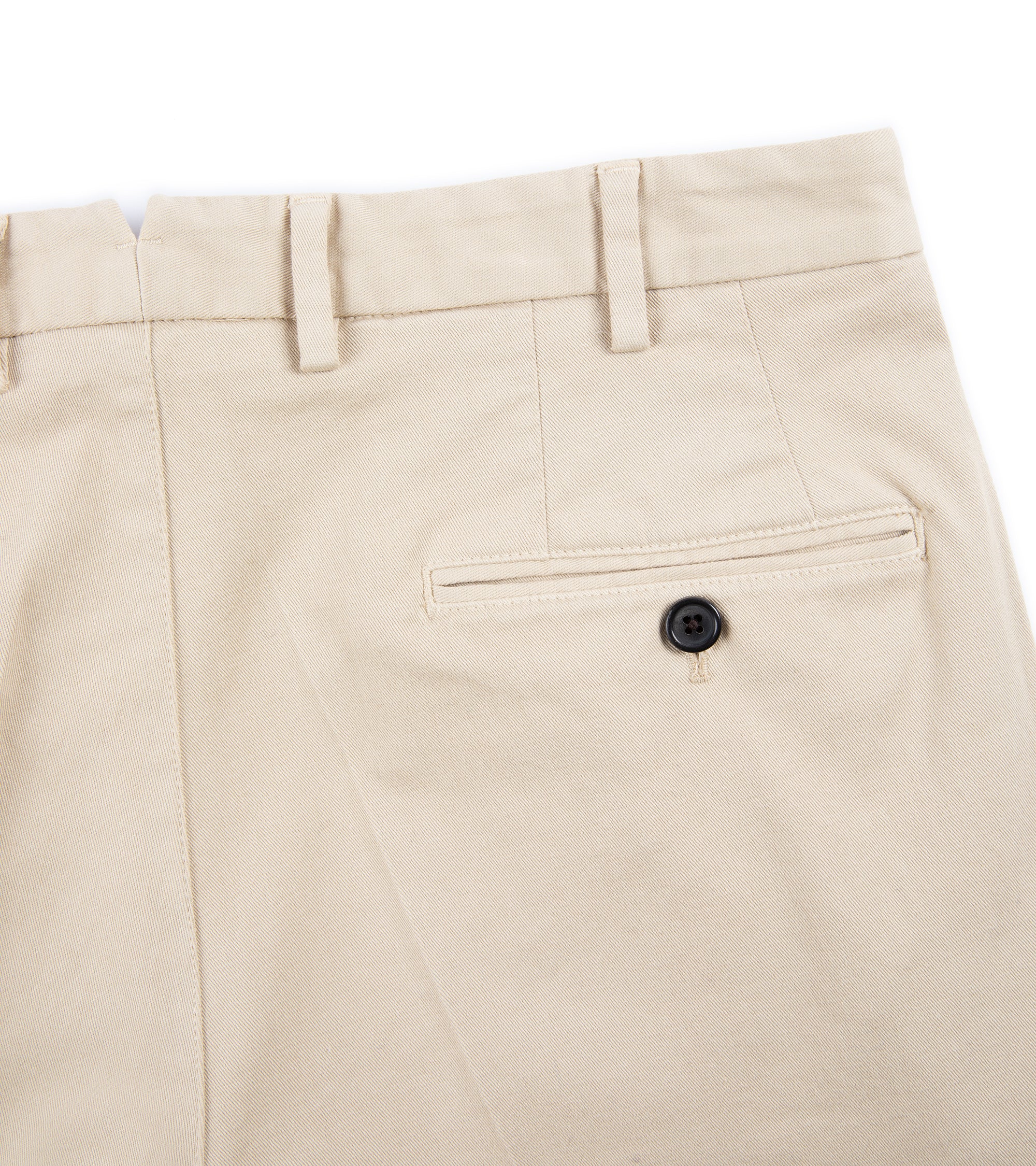 Trunk Palmer Flat Front Cotton Twill Trousers: Sand - Image 5