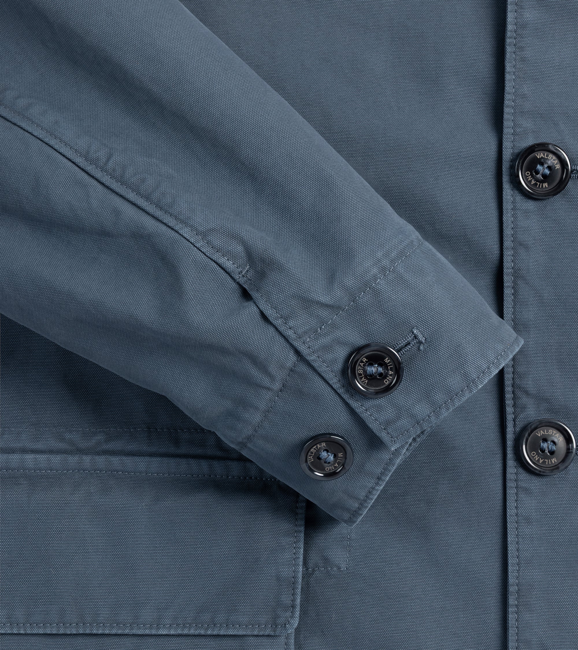 Valstar Nils Cotton Canvas Barn Jacket: Blue Grey - Image 3