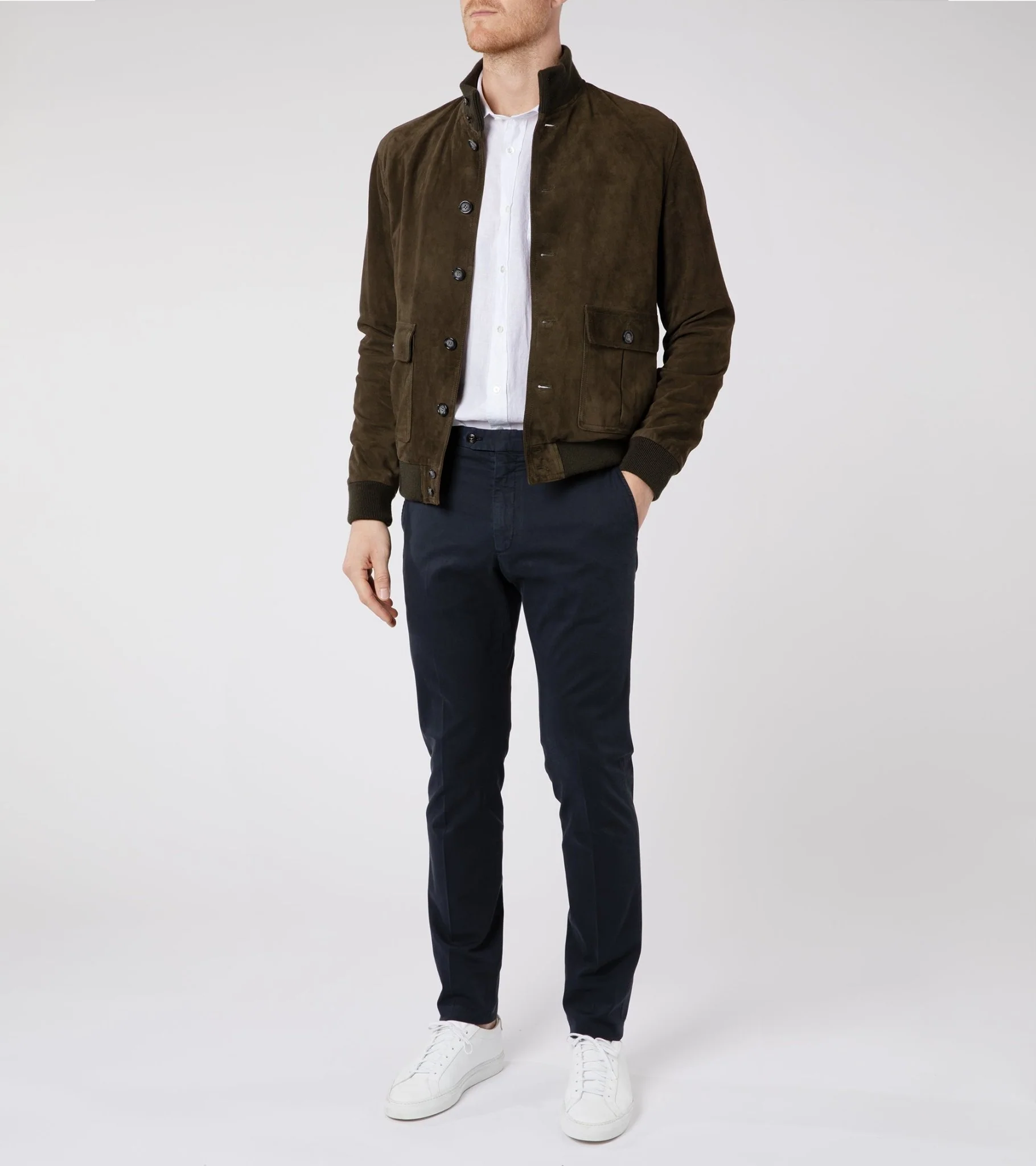 Valstar Valstarino Lined Suede Jacket: Moss Green - Image 3