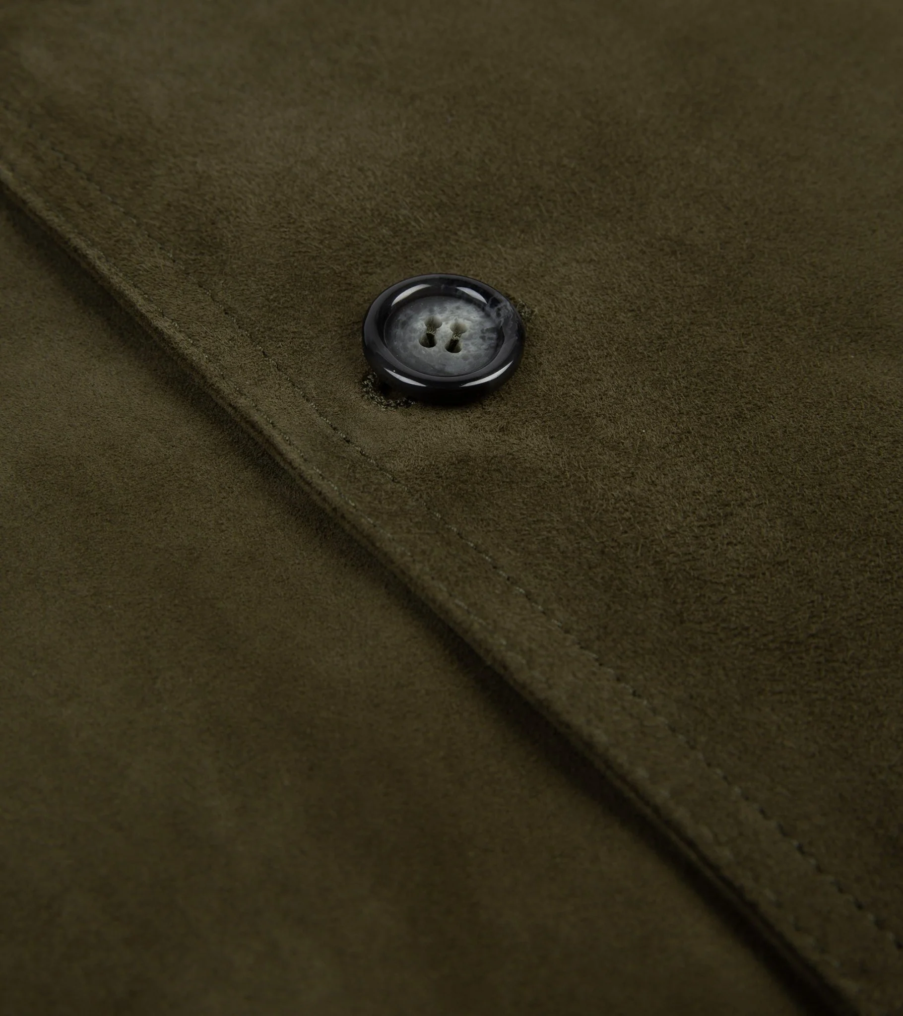 Valstar Valstarino Lined Suede Jacket: Moss Green - Image 6