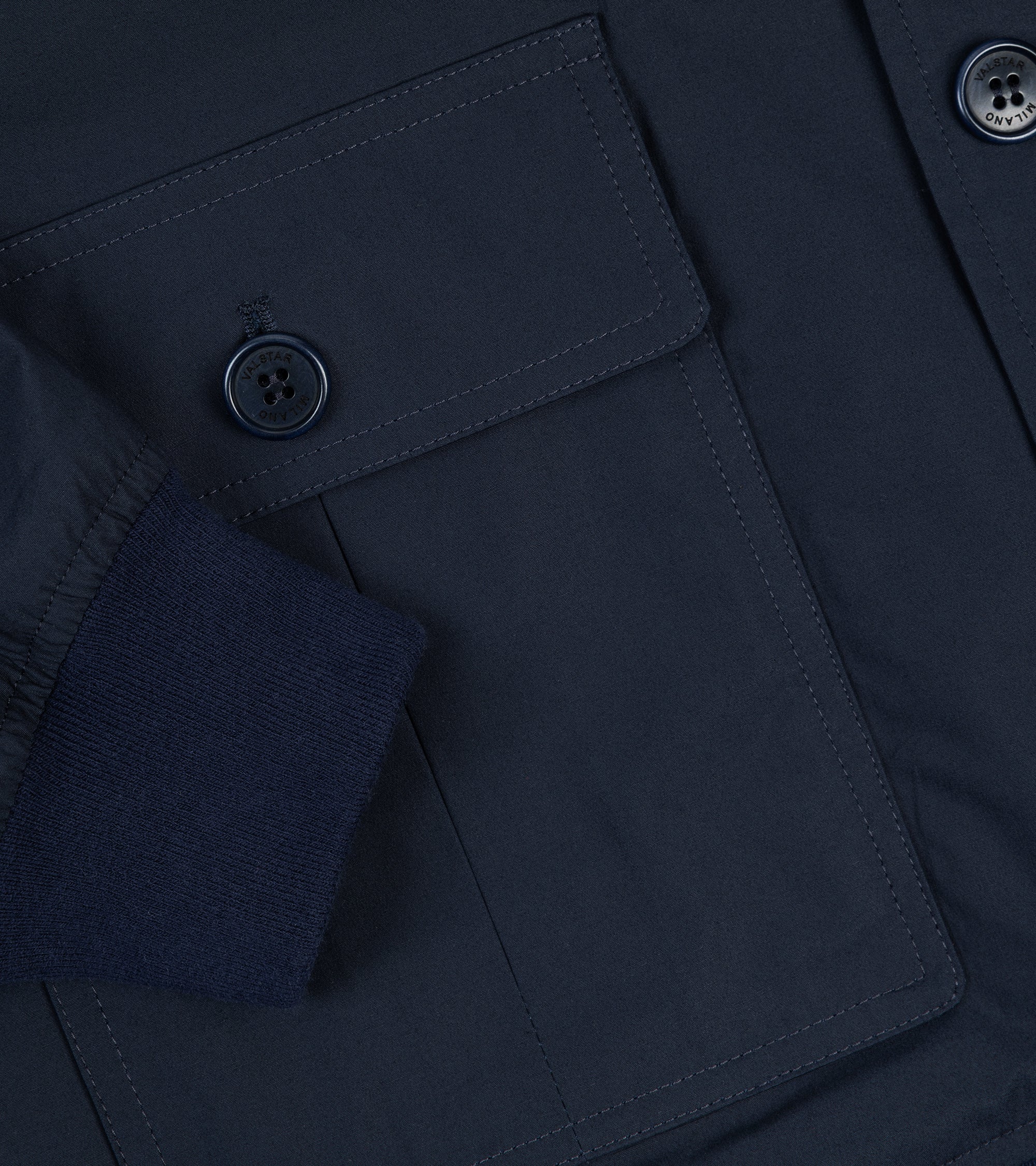 Valstar Valstarino Cotton Poplin Jacket: Navy - Image 3